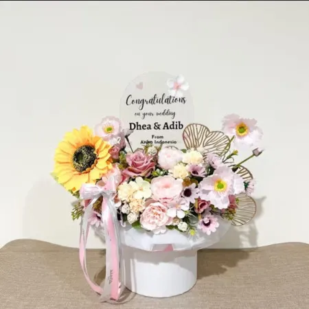 Bloom Box Akrilik Ucapan Wedding Pangandaran